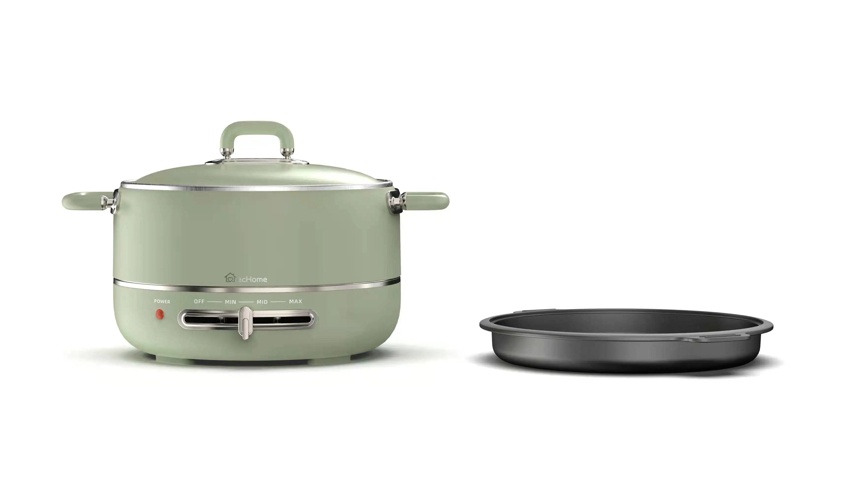 Home appliance hot pot cooker stainless steel cheap price small electronic griddles skillets Electronic hot pot