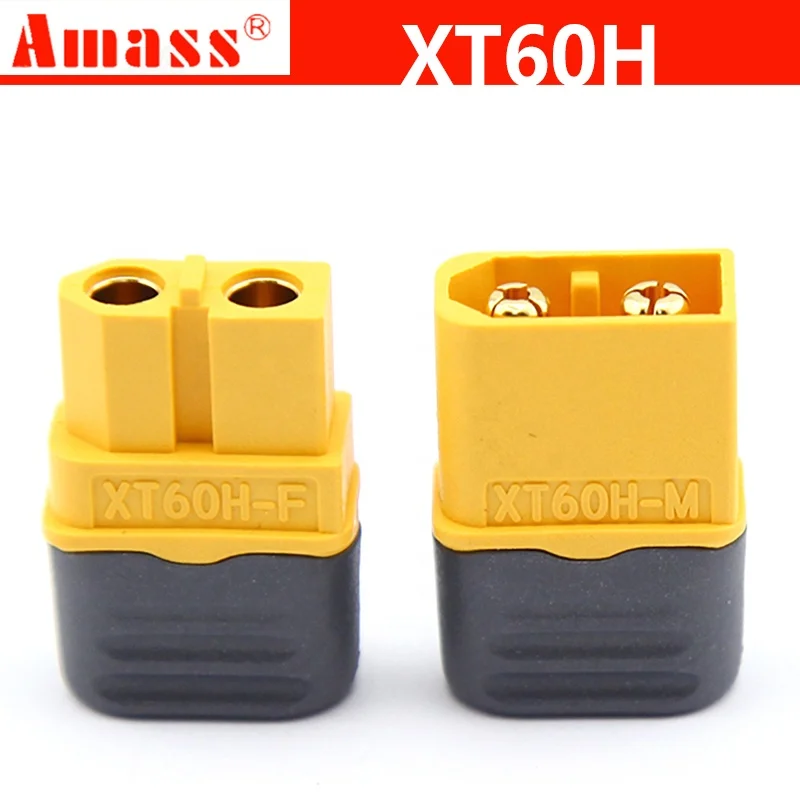 Original Amass XT60H Male Female Plugs with Cap Connector Coat Housing For RC LiPo Battery