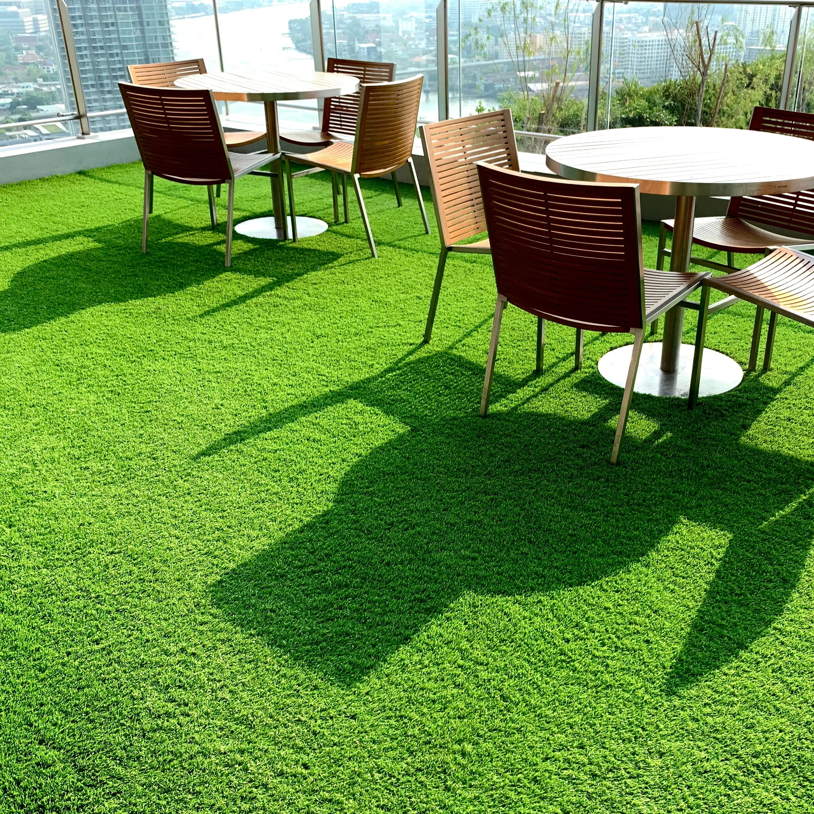 Green turf durable for children play pp pe artificial synthetic grass backyard home decoration fake grass