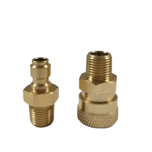 OEM high quality China factory female thread forged brass hexagonal connector pneumatic air hose barb nozzle fittings