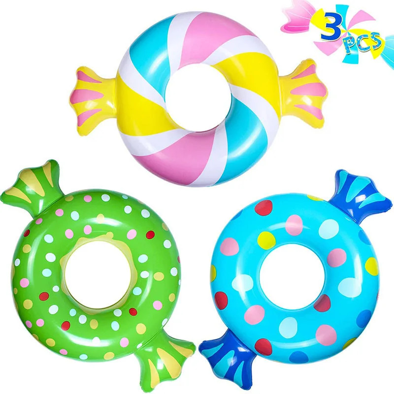 Funny Inflatable candy swim ring Inflatable Pool Float Toys Swim Tubes for Swimming Pool Party