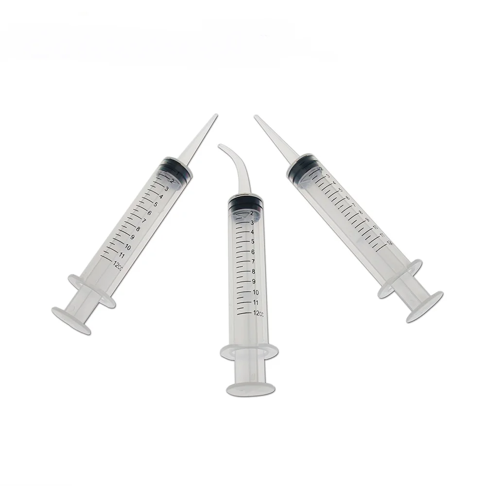 Premium Dental Syringe Disposable Medical Plastic Sterile 10 ml 20ml 30ml 50ml With Needle Curved Tip Caps For Baby Kid Baby OEM