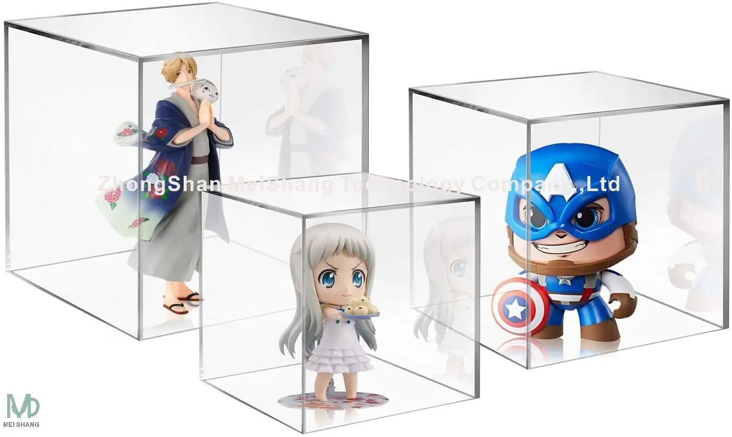 Custom Acrylic Card And Game Cartoon Display Of Box With Magnet Closure Perspex Case