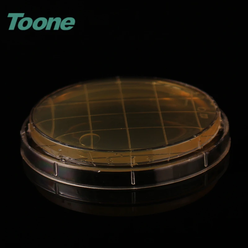 TOONE TW-55CY  55mm Plastic Pre-filled Sterile Bacterial Tissue Culture Petri Dish with Lid Lab Accessories