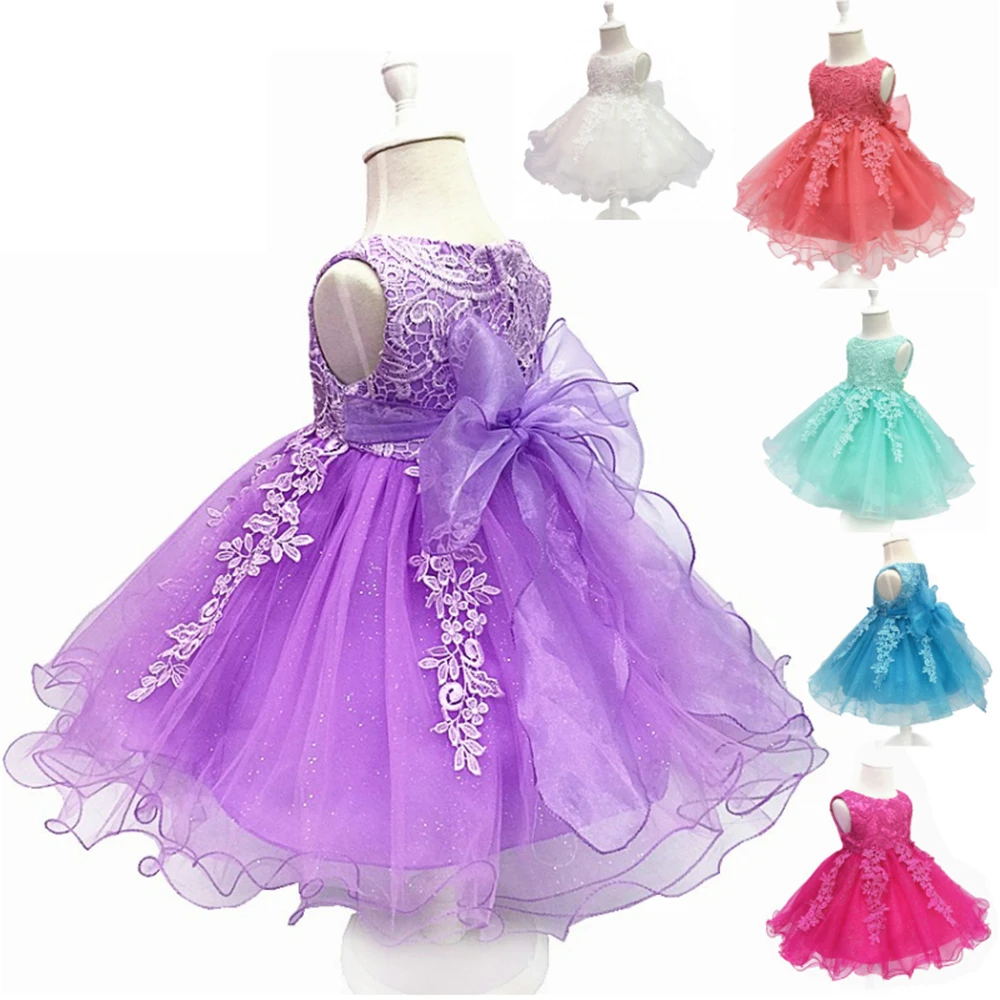 Online store wholesale fashion children embroidery tutu princess wedding birthday party kids baby girls retails dresses