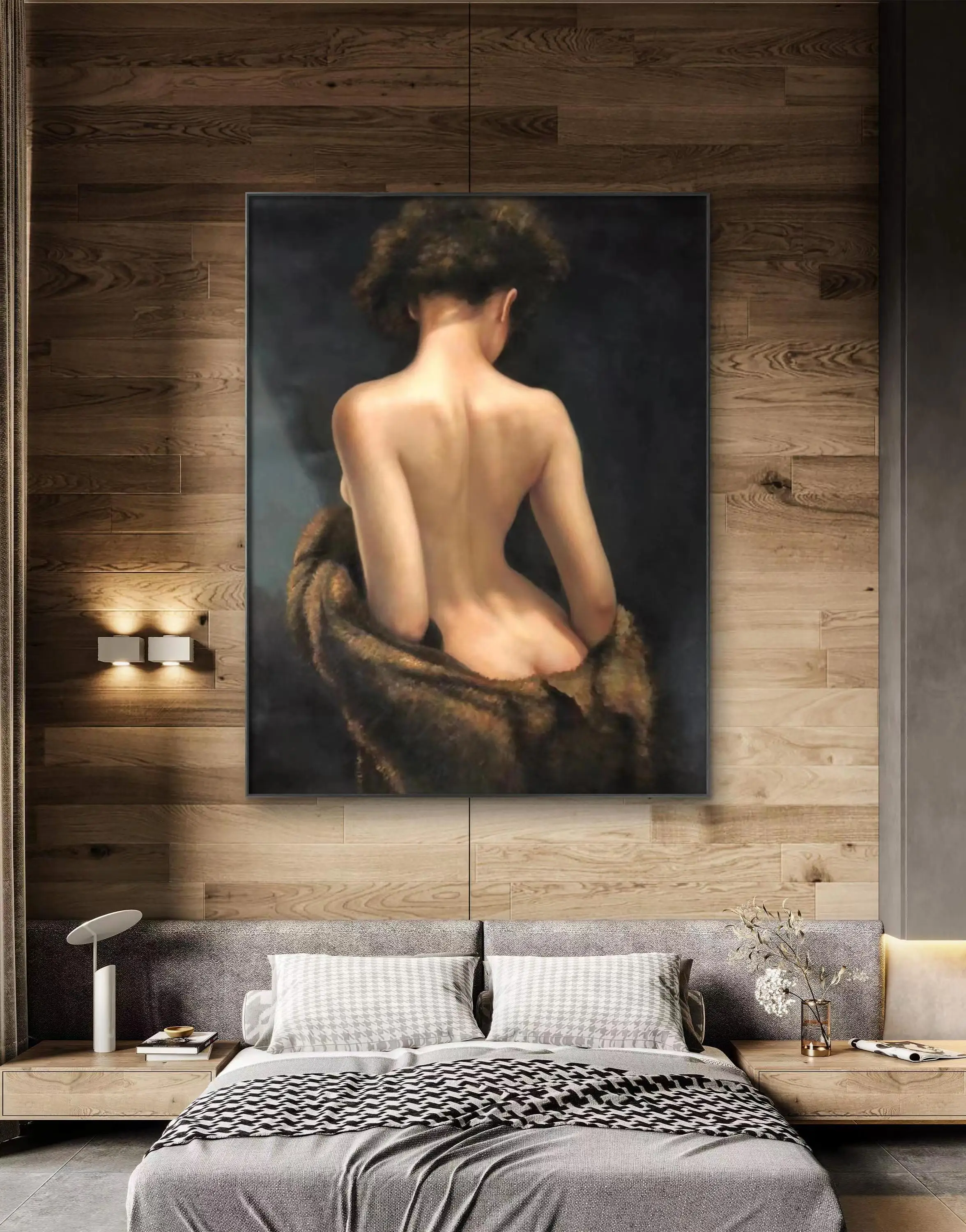 Customized pure handmade painting hanging room bedroom hotel wall art painting human body art nude paintings