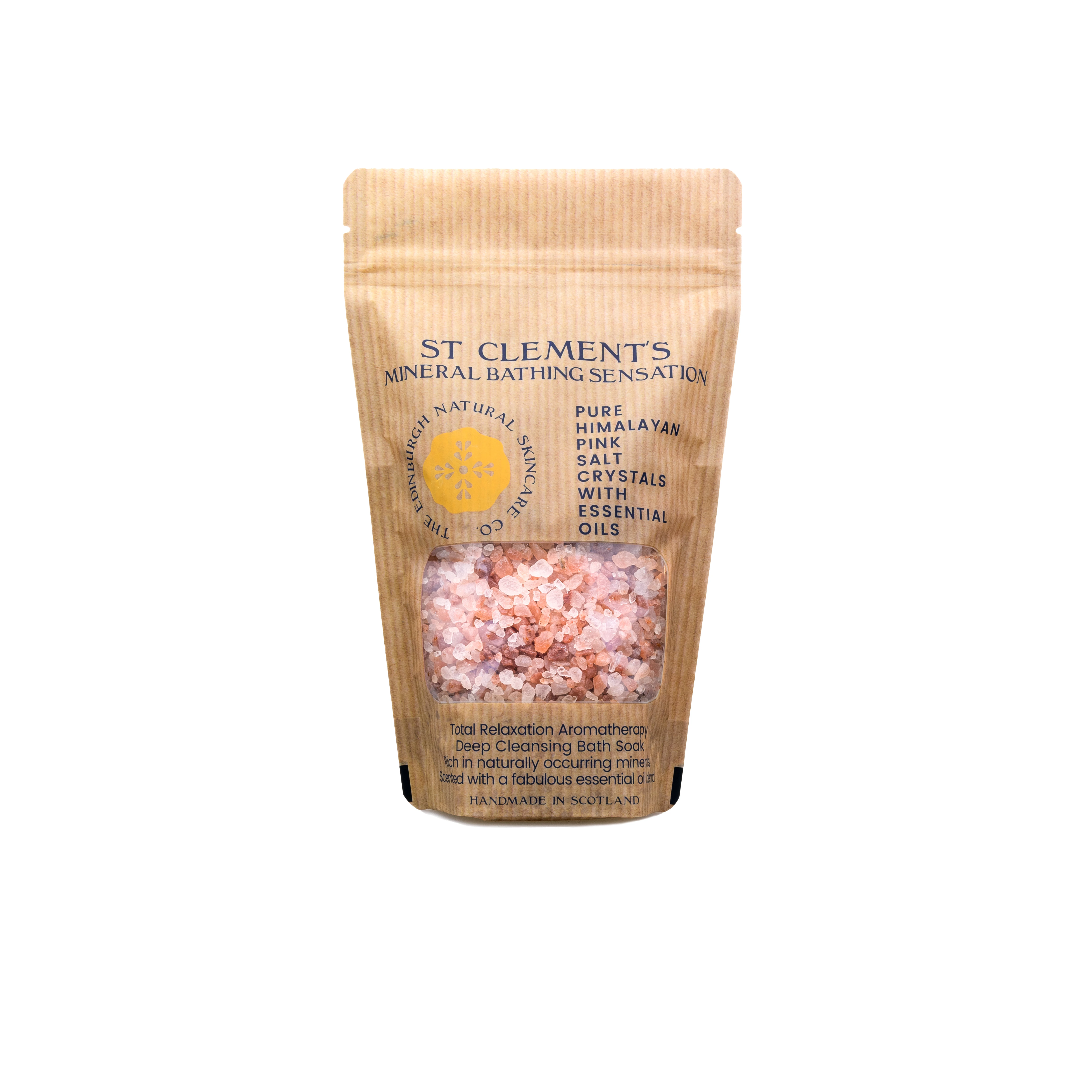 St Clements Himalayan Pink Bath Salts - 100% Natural Handmade in Scotland - The Edinburgh Natural Skincare Co.