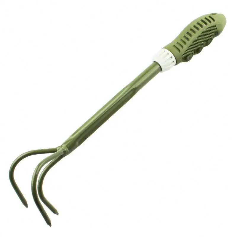 
Wholesale high quality garden tools soil loosening portable three-tooth nail rake 