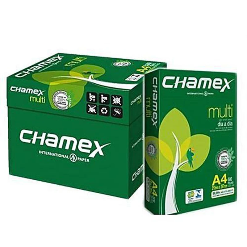 
Chamex A4 Copy Paper 80gsm 75gsm and 70gsm 100% Wood Pulp Copy Paper A4 Paper Copier 500 Sheets/Ream - 5 Reams/Box 