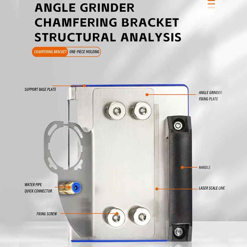 Portable 100 Angle grinder tile chamfer 45 degree stainless steel chamfering device
