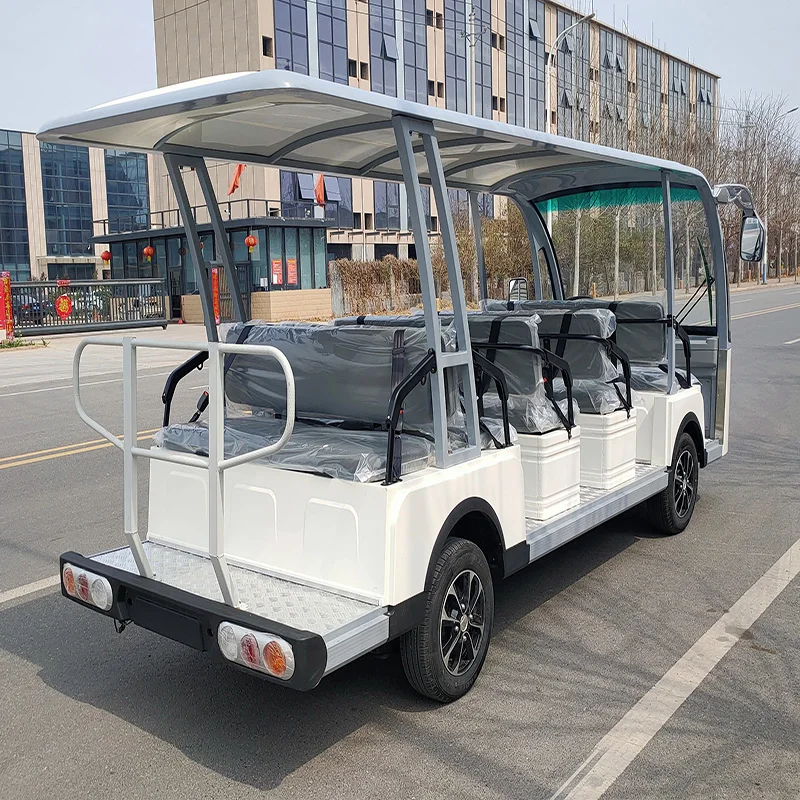 Electric sightseeing bus long-term supply 14 seats open tour bus campus bus quality assurance LM-GD14A