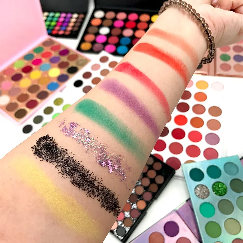 Cosmetic Eye Shadow Wholesale Private Label Shiny Matte Makeup 35 Color Eyeshadow Palette Waterproof