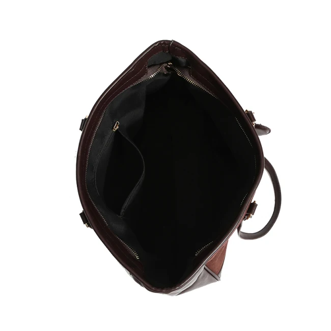 2024 Custom Hot Selling Leather Suede Tote Bag For Women Luxury With Heart-shaped Tag