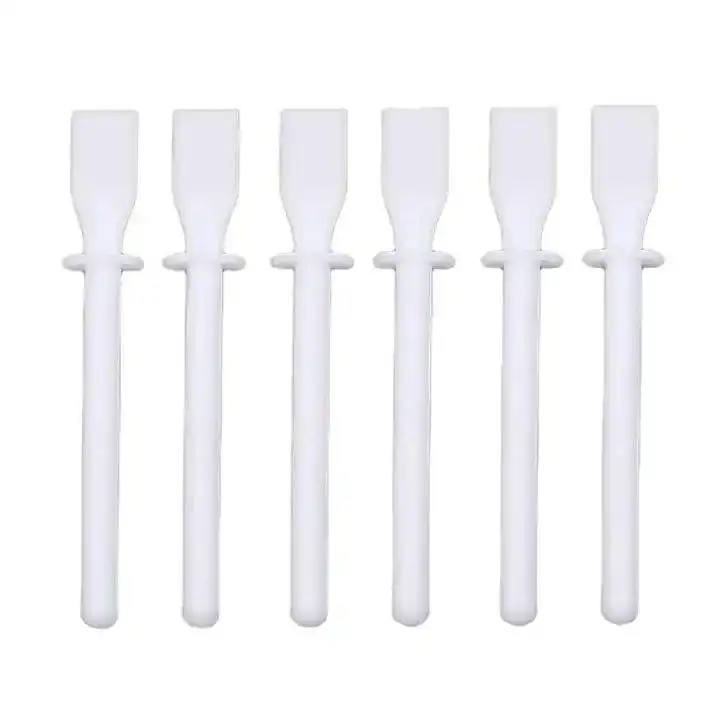 Keep Smiling 13cm Flat Straight White Stick Plastic Spatula Art DIY Hand Tools Oil Painting