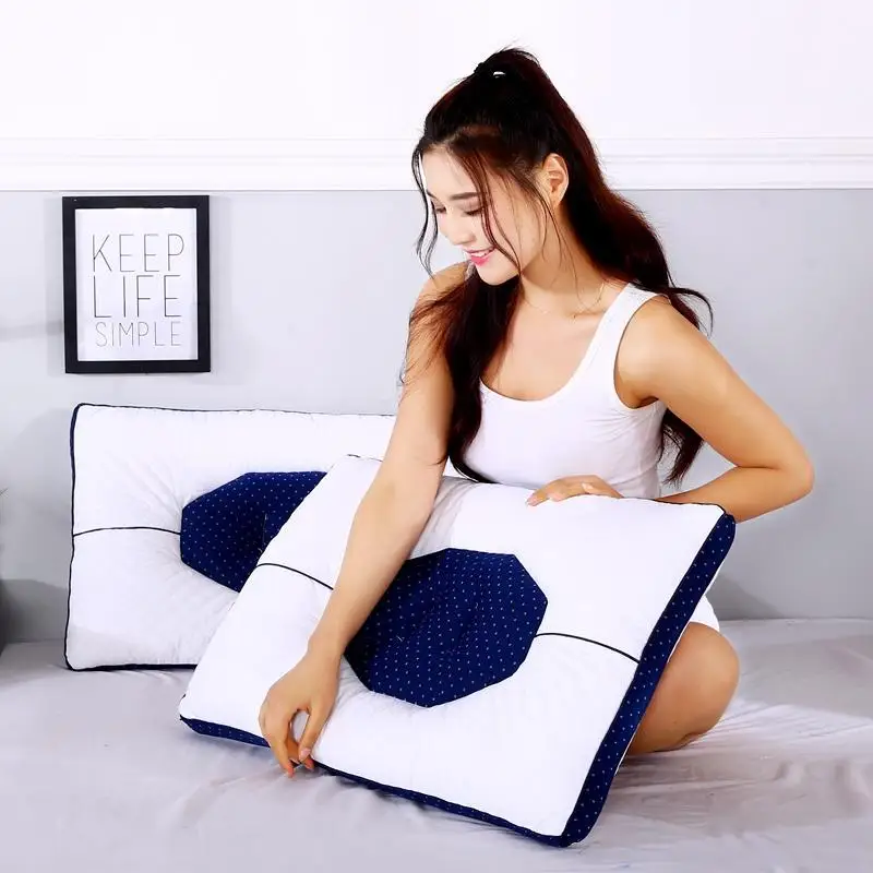 Health hotel core pure cotton skin friendly cervical spine to promote sleep ear protection pillow