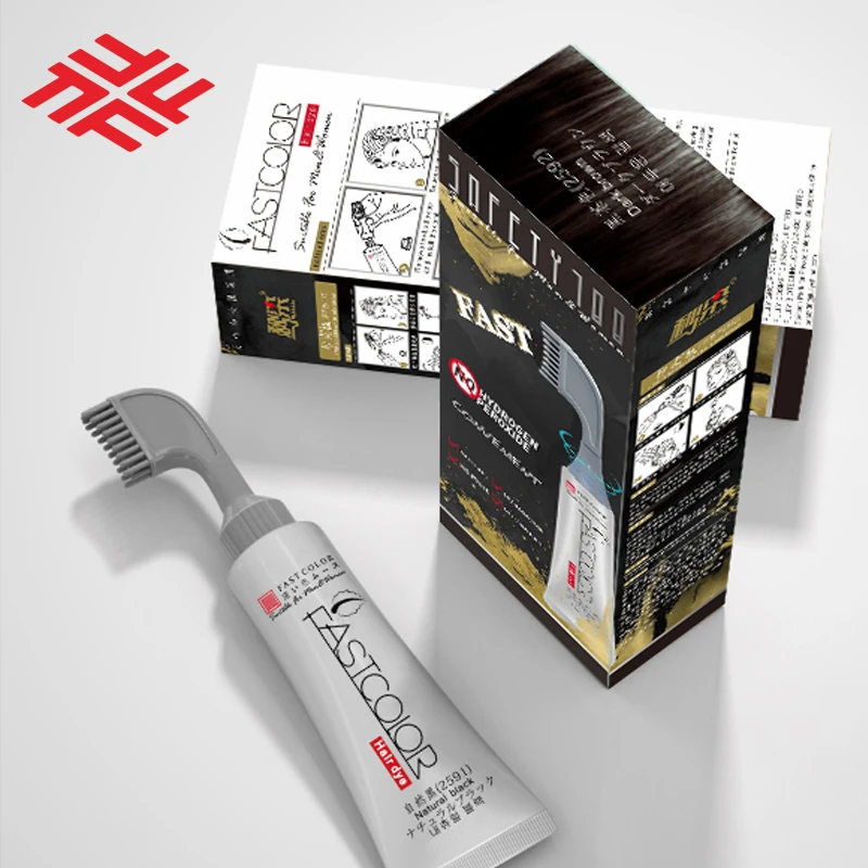 Permanent Fast Black Hair Color Change Shampoo Hair Dye Color 80ml