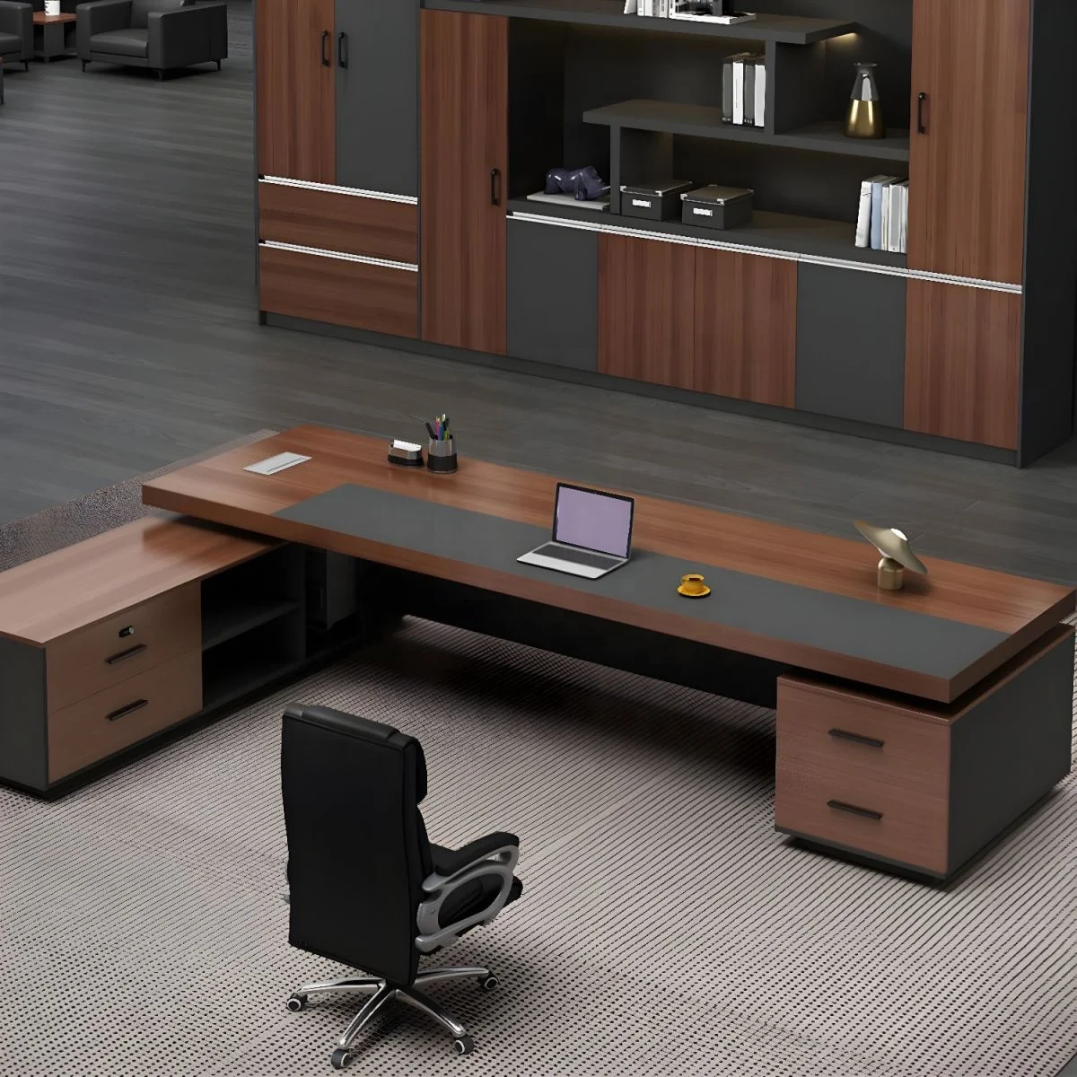 High End Luxury office desk furniture L shaped office executive boss desk ceo office table
