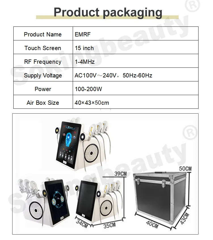 Ems Muscle Stimulator Electromagnetic Magnetic V Face Ems RF Skin Slim Facial Massager Lifting Machine