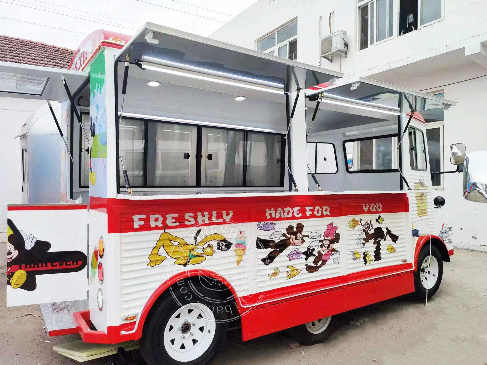 pink lovely food kiosk carts camping trailer used food trucks bakery truck electric ice cream food truck for sale