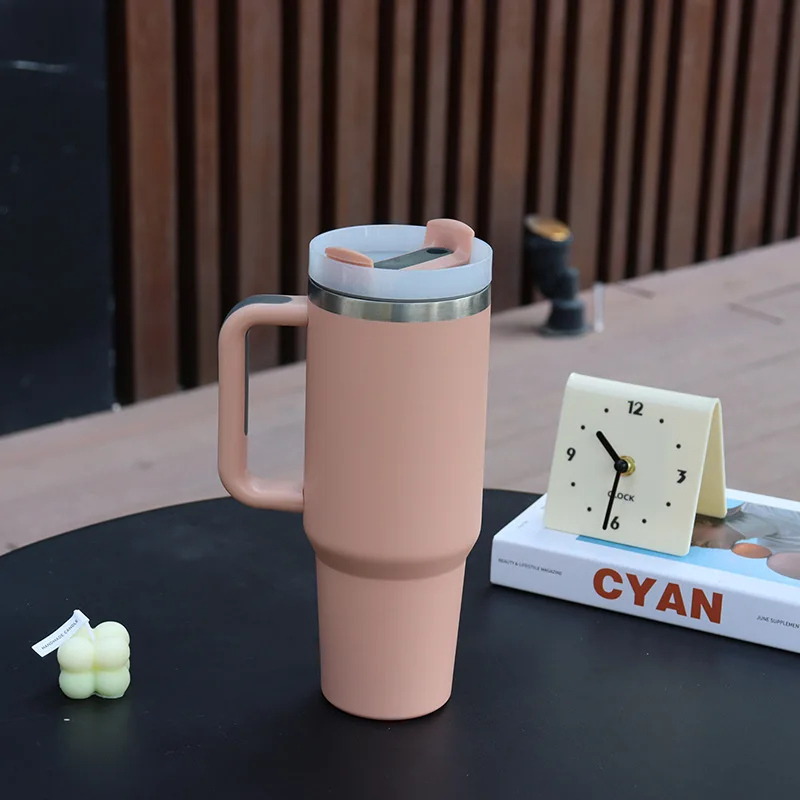 Most Popular Lead Free Adventure Insulated Travel Mug 40oz Black Chroma Tumbler With Handle And Straw