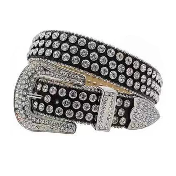 Западный ковбойский пояс со стразами синтетический бриллиантовый bling