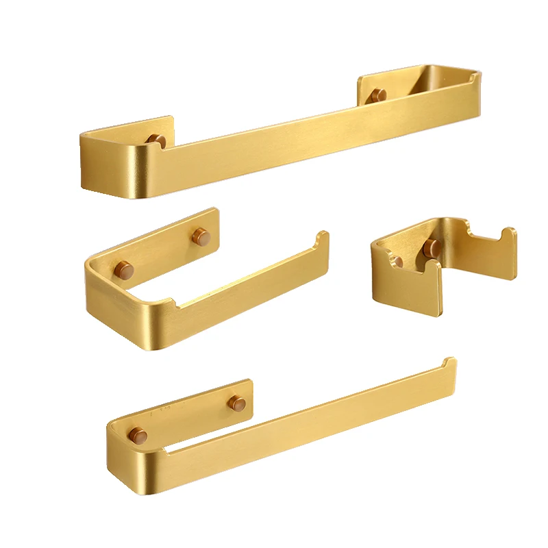 Aluminum Self Adhesive Bathroom Accessory Bathroom Accessories Sanitary Hardware Set