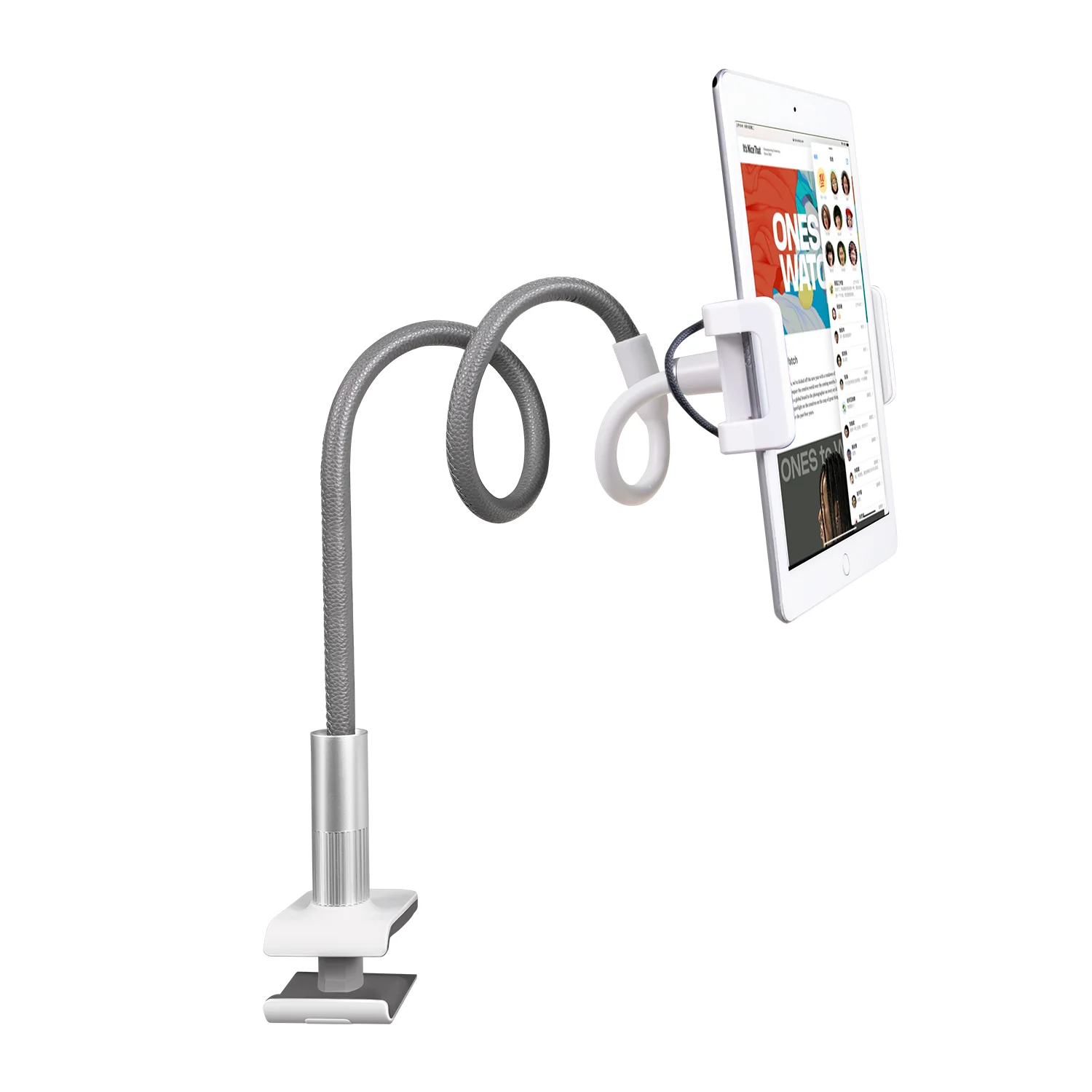 Подставка для планшета SAIJI на гибкой ножке, универсальный держатель для планшета 4,7-12,9 дюйма