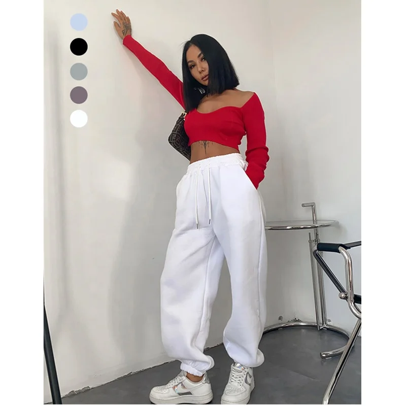 2022 high quality casual women pants cotton jog sweat pants for women