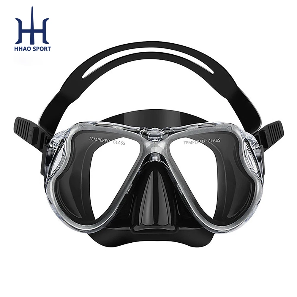 China Low Volume Black Adult Optical Tempered Glass Water Swimming Diving Mask