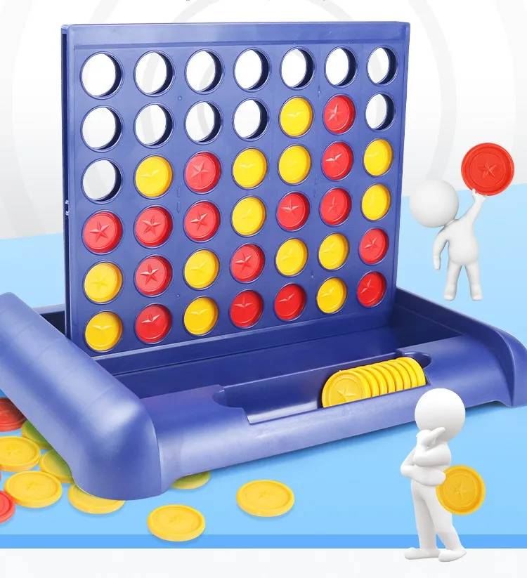 
Four in a Row Game Travel Board Game Fun Toy Foldable Line Up 4 Board Games for Kids Adults 
