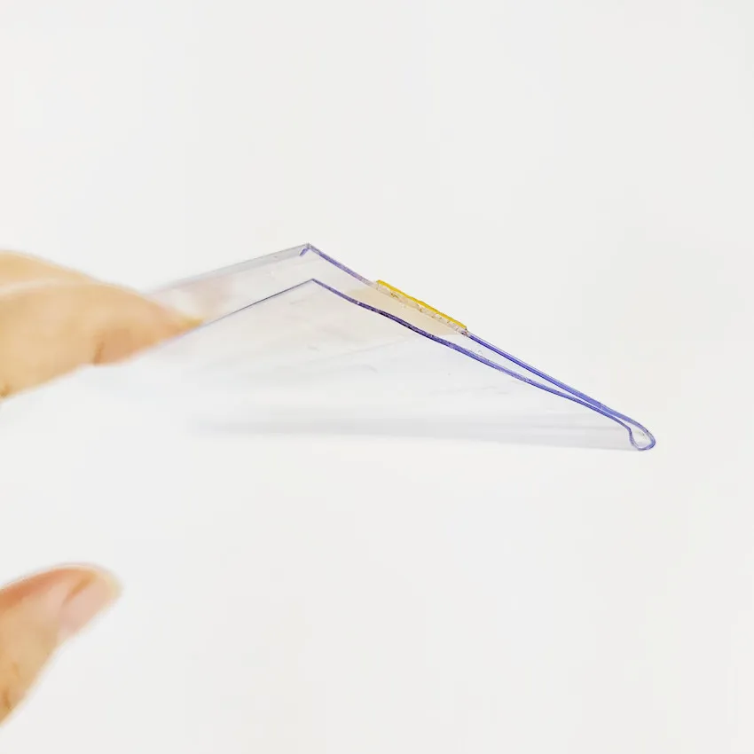 15x8cm Plastic Shelf Rack Data Strips Price Tag Rail Talker PVC Clip Holder Sign Label Display with Adhesive Tape