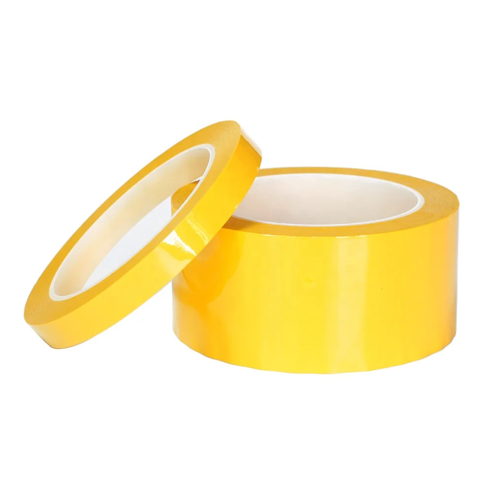 3- Deep Dark Yellow Mara PET Film Acrylic Glue Self Adhesive 5S Pinstripe Transformer Insulation Mylar Polyester Electrical Tape