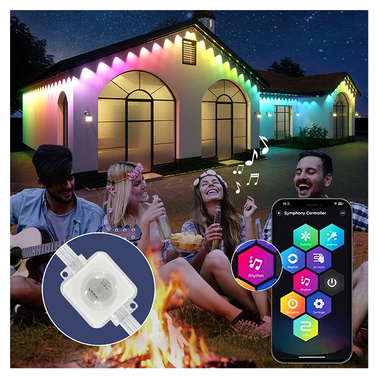 SHIJI Wholesale Holiday Christmas Permanent Led Lighting 24V WS2811 RGB 30mm Rgbw Led Pixel Point Light Outdoor