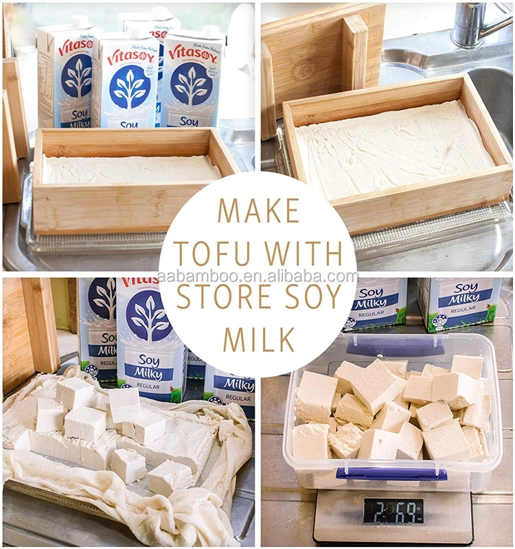 Wooden cheese press and bamboo tofu press