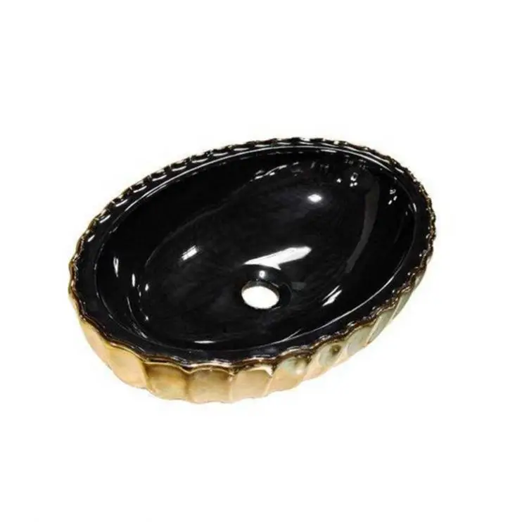 FACTORY Mini Wash Basins Ceramic Basin New Fancy Gold Set Round Bathroom Sink In The Bathroom