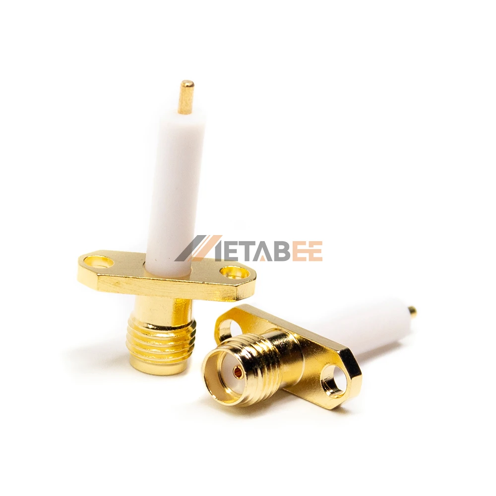 High-Quality RF Coaxial 2 Hole Flange SMA Connector for PCB