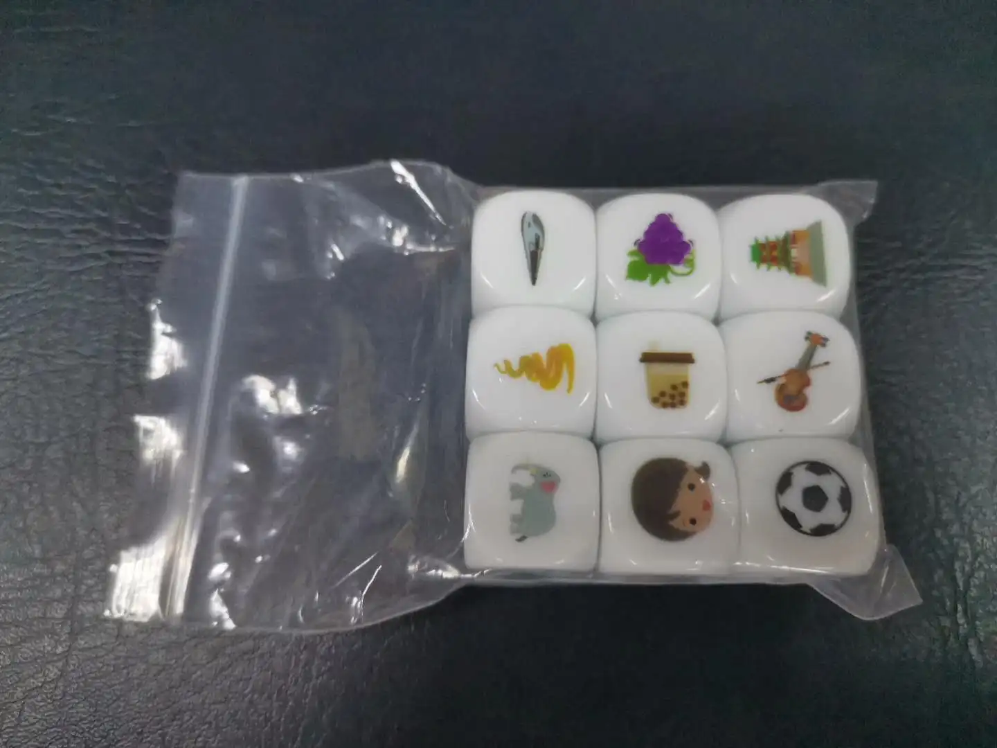 Spot goods D6 9x Acrylic Story Cubes Dices Sets Fun Story Telling Activity Game Educational Toys for Kids Children Boys Girls