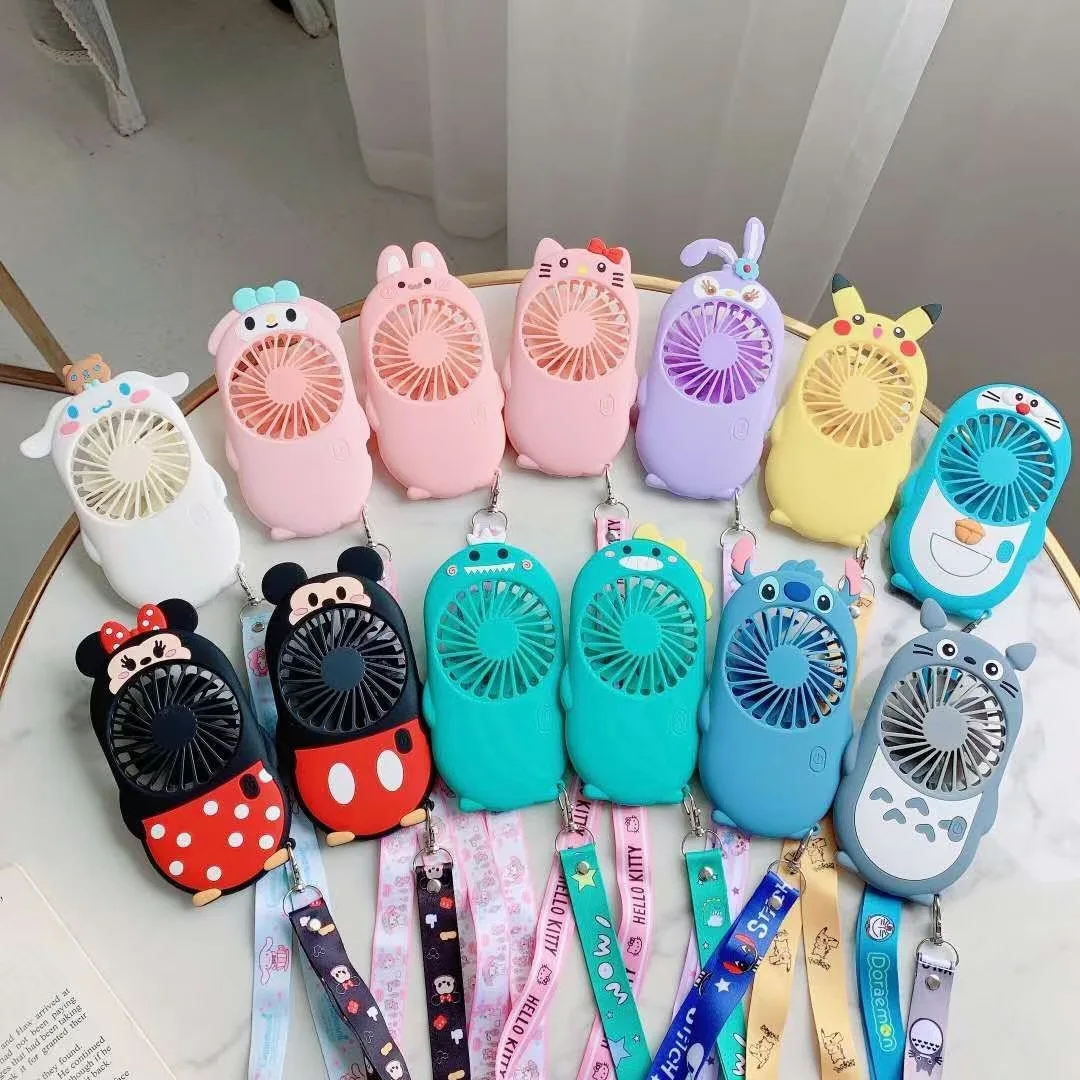 New stitch Mickey Minnie cute cartoon portable USB charging handheld fan