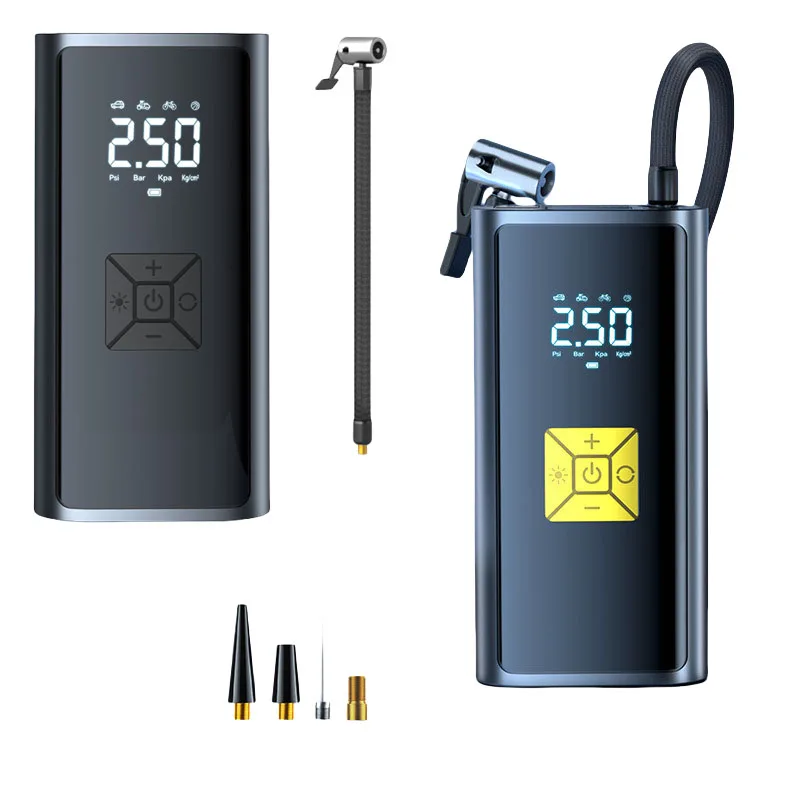 New Wireless Electric Air Pump 6000mAh 150PSI Digital Screen Tyre Inflator For Car Motorcycle Bicycle Ball Portable Balloon Pump