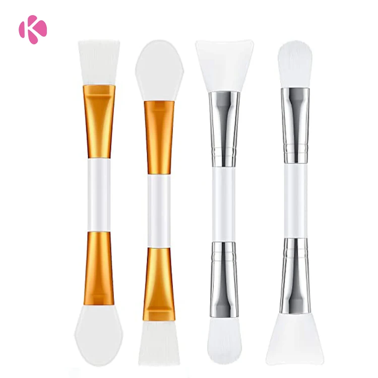  custom logo facial beauty tools clay mask brush double ended