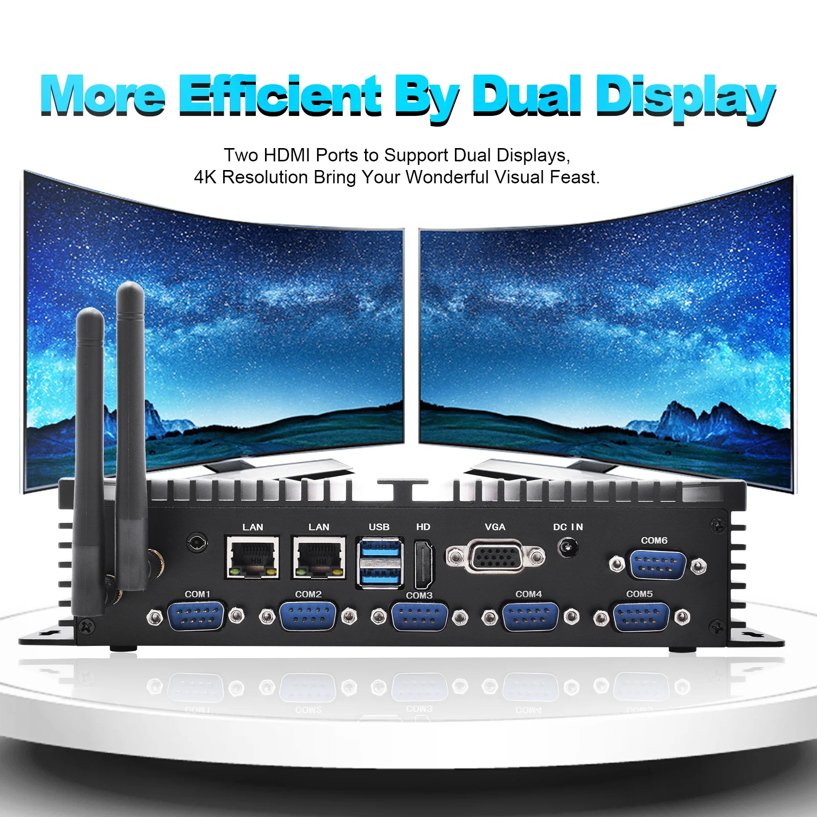 HYSTOU Cheap Embedded Fanless Industrial Computer 8GB RAM DDR4L Barebone Mini Industrial Pc