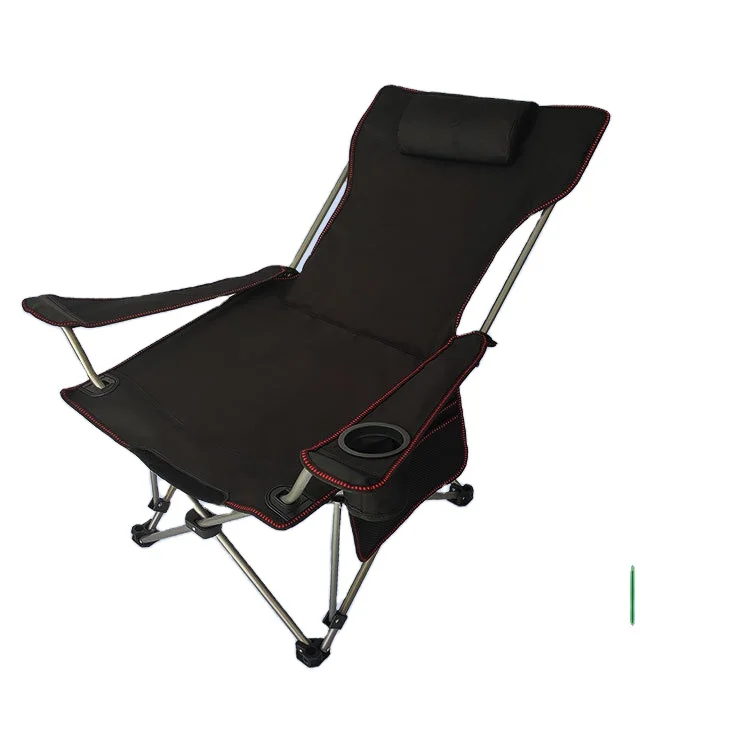 
Fashion design recliner deck chair portable folding chair with armrest and cup holder 