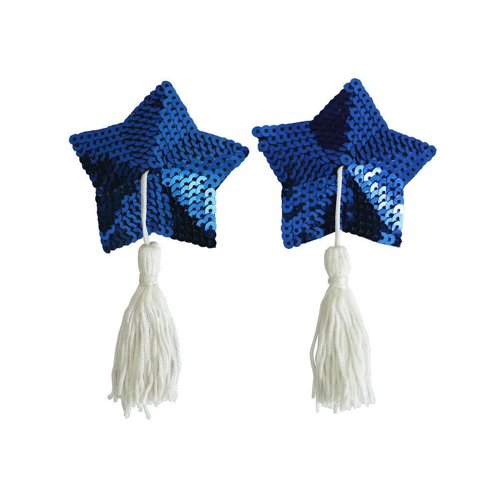 
Sexy Sequin Star Breast Pasties Self Adhesive Reusable Nipple Cover Fancy Nipple Tassel Pasties 