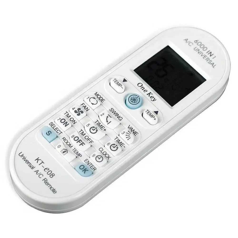 Universal KT-E08 Air Conditioner Remote Control fit for Toshiba Panasonic Sanyo Fujitsu 6000 In 1 One Key Series