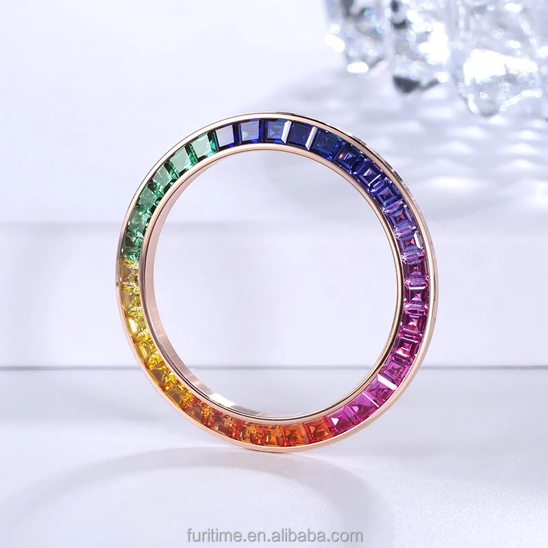 SKX007 SKX013 Watch Replacement Parts CNC Cutting Zircon Stone Stainless Steel 316L Submarine Bezel