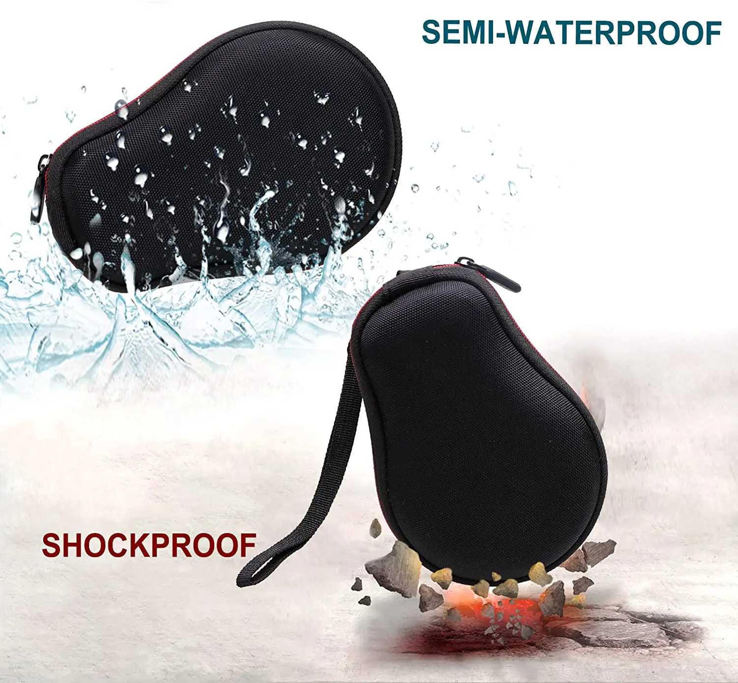 EVA Hard Travel Carrying Case fo Waterproof Portable Bluetooth Speaker. Fits USB Cable and Charger