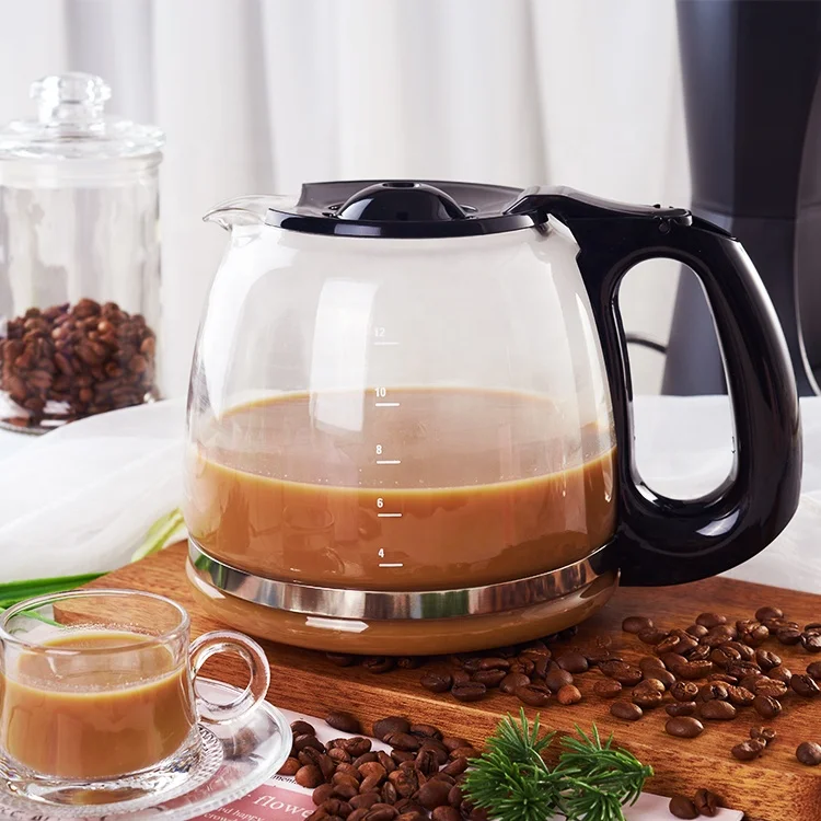 Hot sale Replacement 12-Cup Glass Carafe borosilicate glass coffee maker glass pot Compatible with  B&D household drip cafe pot