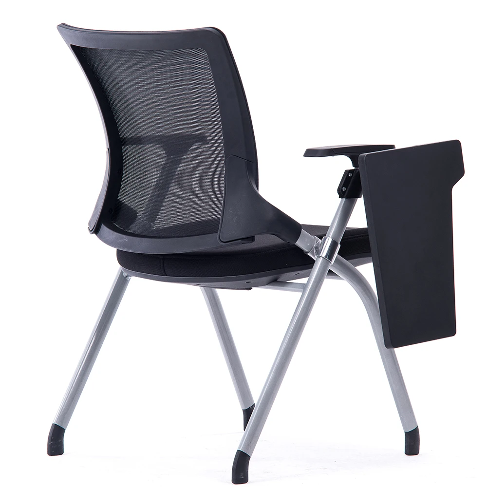 Kehong Conference Set Folding Executive Chair Without Wheels Training Fixed Office Chair  With Writing Pad Best Office Chair
