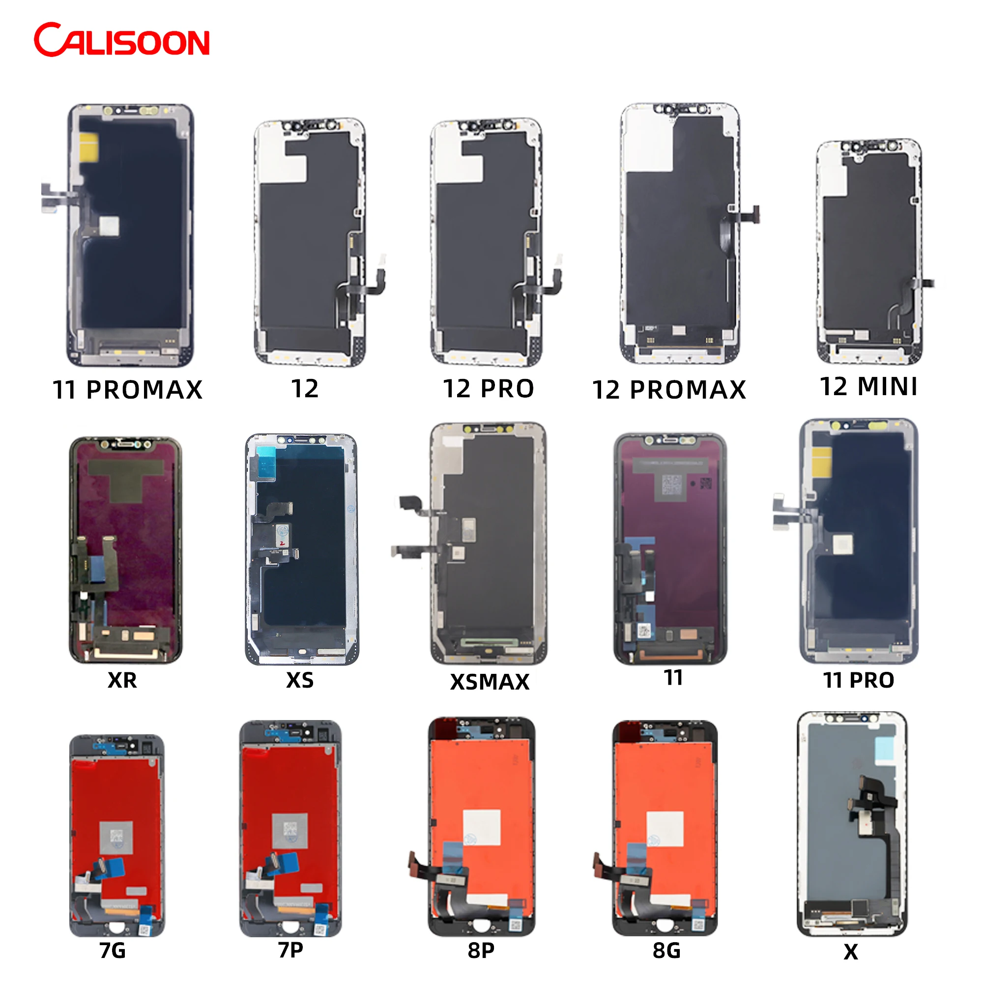 Wholesale Price LCD for iPhone x xr xs 11 12 screen Replacements with digitizer soft hard oled display oem tft incell quality