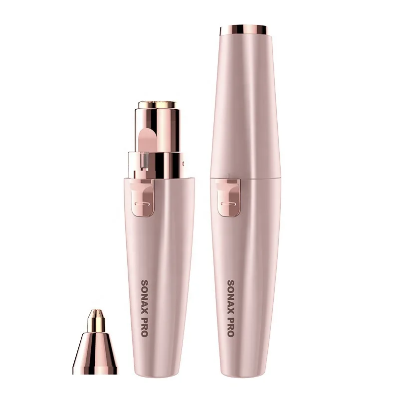 Usb Rechargeable Electric Eyebrow Trimmer 2In1 Lipstick Epilator Women Epilator Shaver